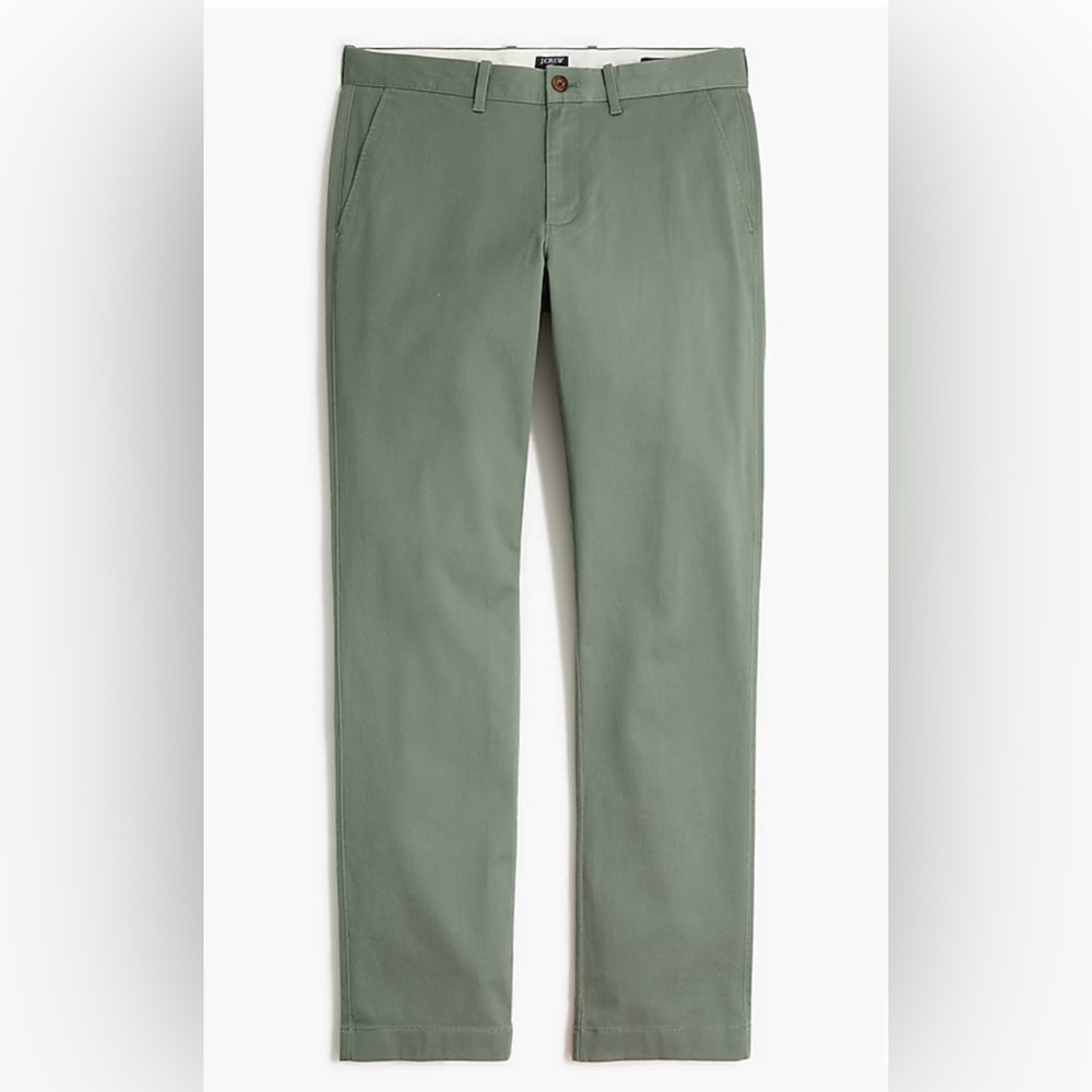 J.Crew Straight-fit flex green pant